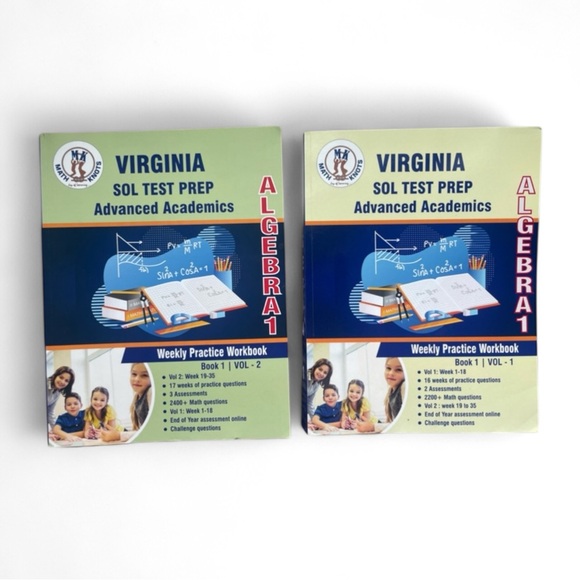 Set of two Virginia SOL test prep books - Algebra 1 - Picture 1 of 8